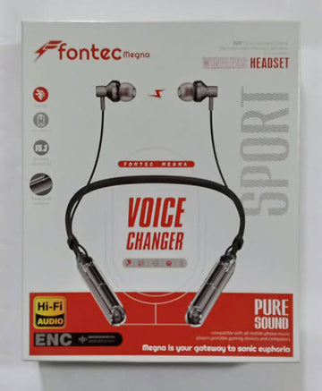 Magna Wireless Neckband – Voice Changer, Hi-Fi Sound, Bluetooth 5.3, ENC Noise Cancellation, Sport Design